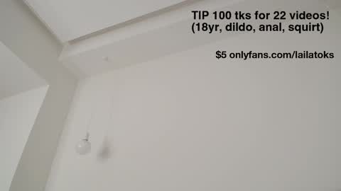 Snapshot of lailatoks chatting on October 26, 12:28 am lailatoks - TIP 100 tks  get all my videos 22 VIDEOS SQUIRT PUSSY DILDO online show from October 26, 12:28 am