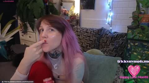 Snapshot of tricky_nymph chatting on February 24, 12:03 pm Cassie online show from February 24, 12:03 pm