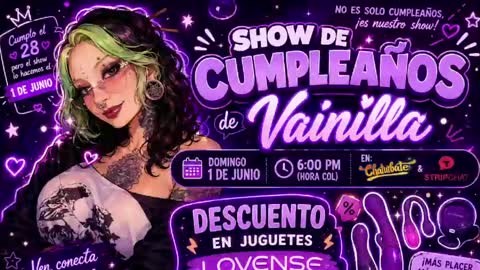 Vainilla Independent model online show from June 2, 12:55 am