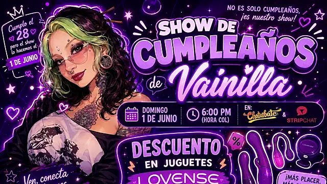 vainilla doll online show from June 2, 12:55 am